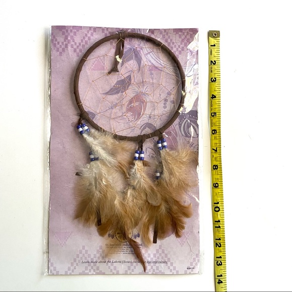 Handmade Native American Dreamcatchers set of 4 feathers leather beads - Picture 6 of 8